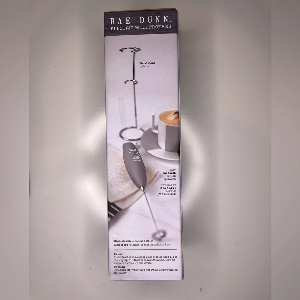 Rae Dunn Gray Electric Milk Frother - Picture 2 of 4